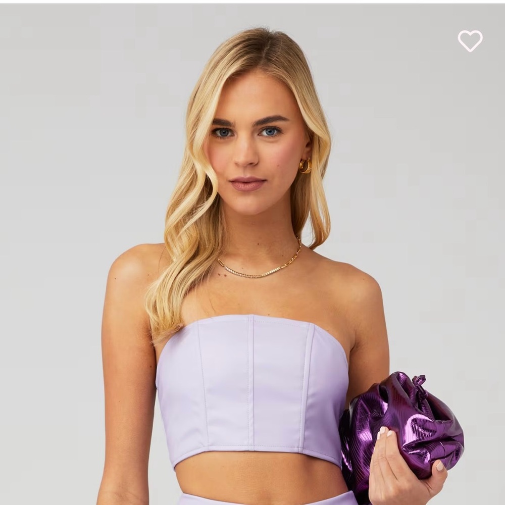 Lavender Strapless Women's Top